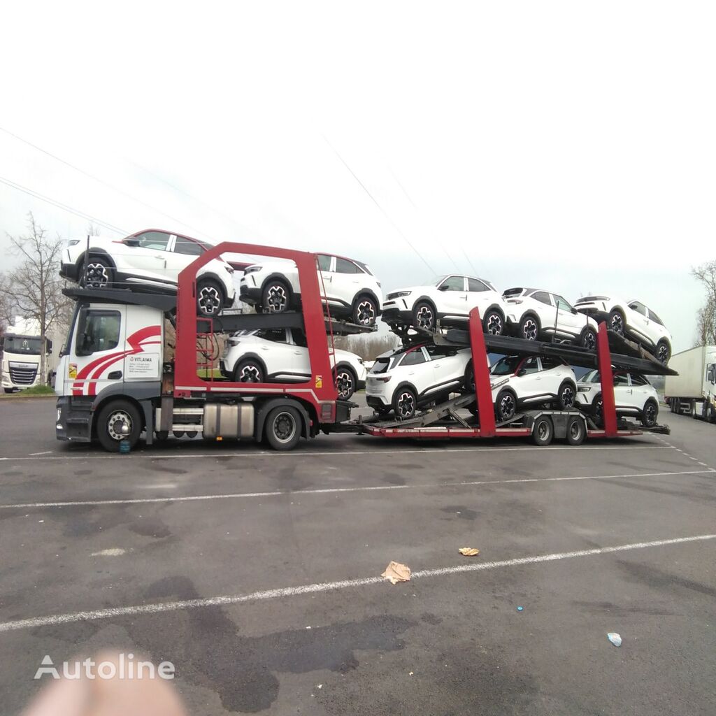 Mercedes-Benz Actros 1843  car transporter + car transporter trailer