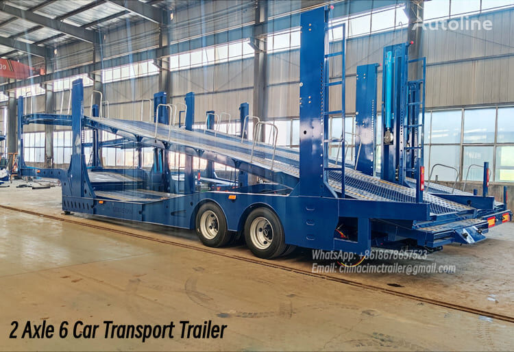 new 2 Axle 6 Car Transport Trailer for Sale Price in Zimbabwe car transporter semi-trailer