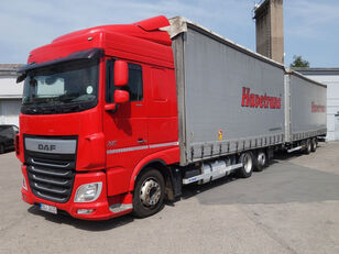 DAF XF 460  curtainsider truck + curtain side trailer