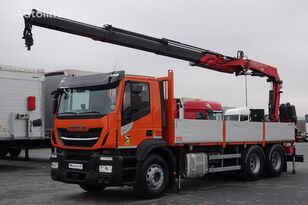 IVECO 420	Flatbed + crane  FASSI 185 6x2 flatbed truck