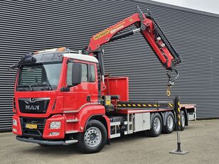 MAN TGS 37.420 8x4-4 / PALFINGER 33 t/m CRANE / KRAN flatbed truck