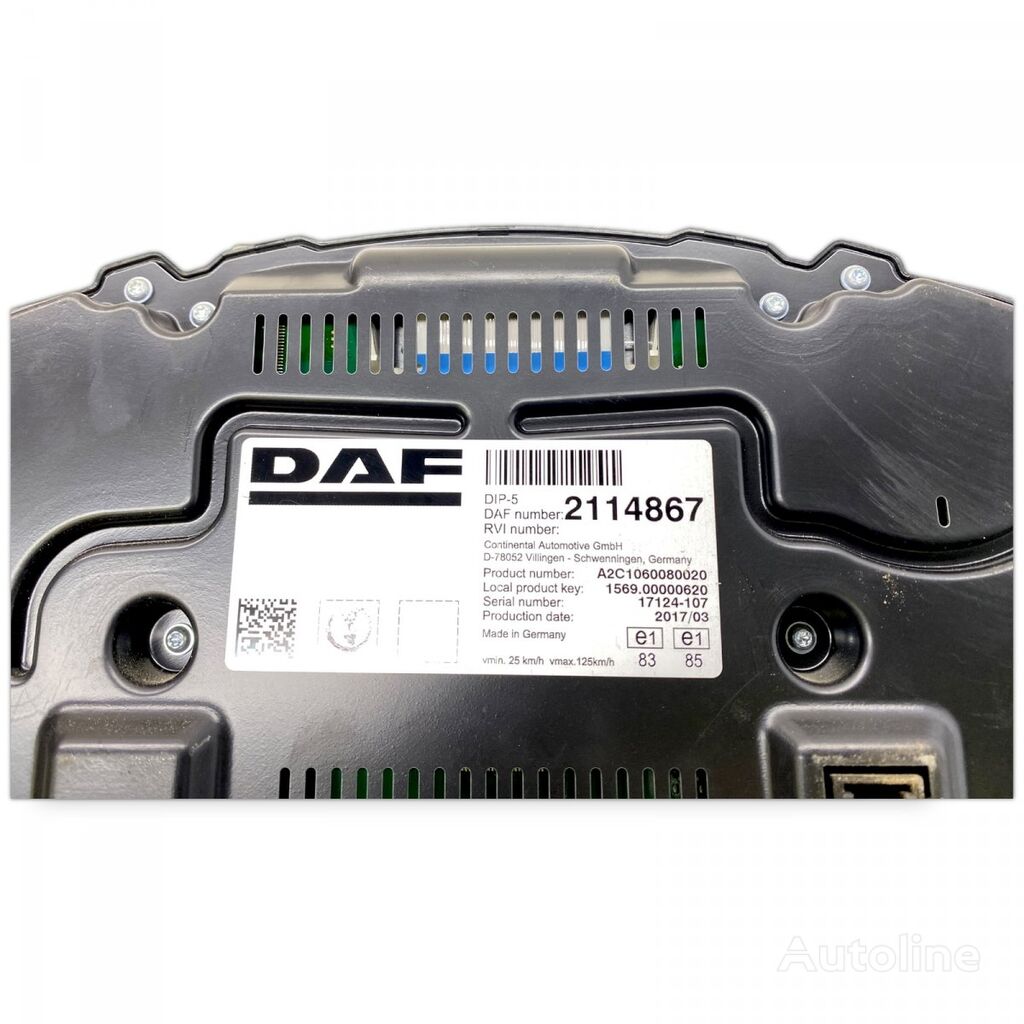DAF XF106 (01.14-) dashboard for DAF XF106 (2014-) truck tractor