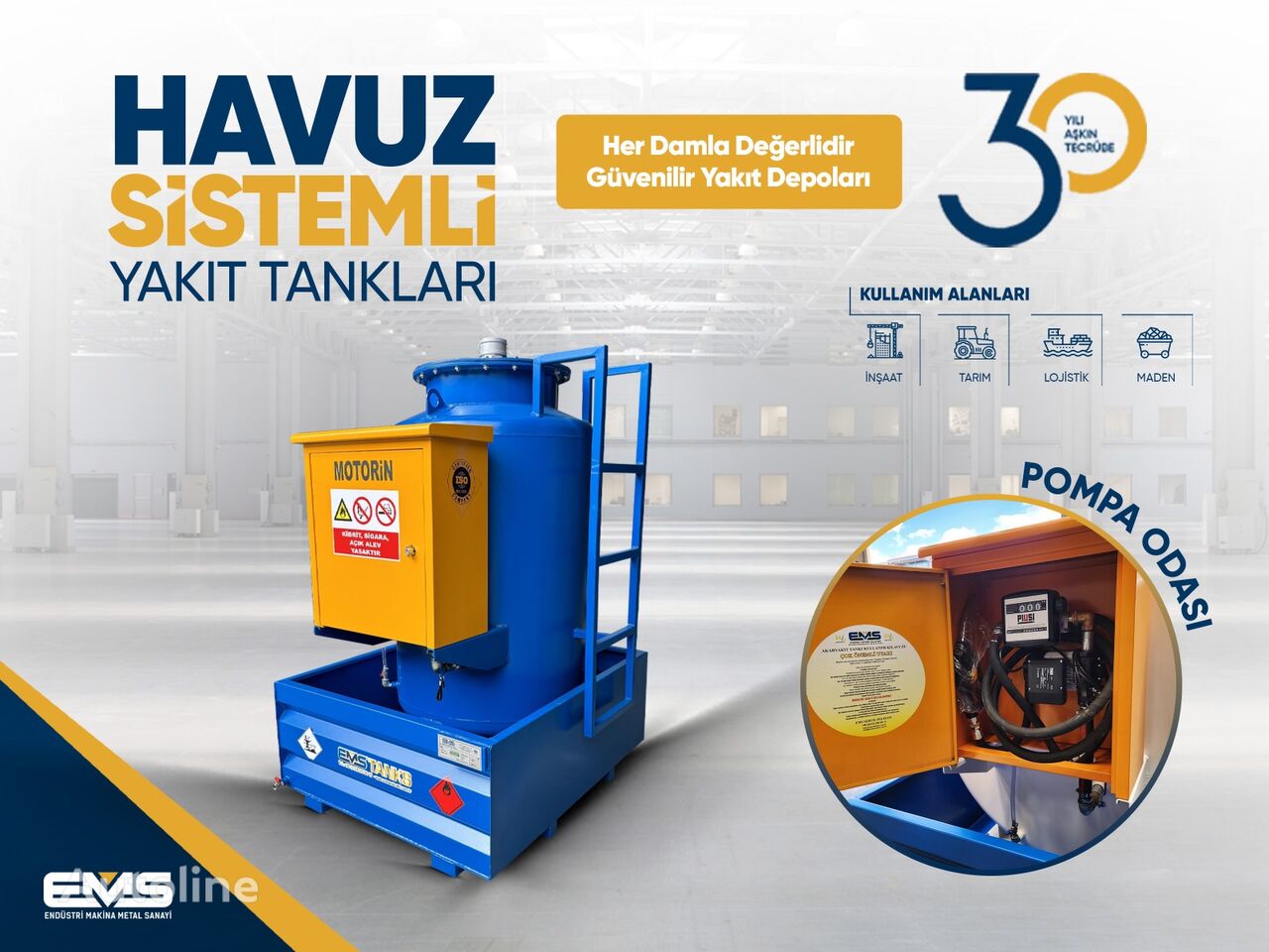 new EMS Tanks 500 Litre Kapasiteli Akaryakıt Tankı %100 Taşma Havuz Sistemli fuel storage tank