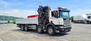 SCANIA P 114 8x4 hydr. ruka + JIB flatbed truck